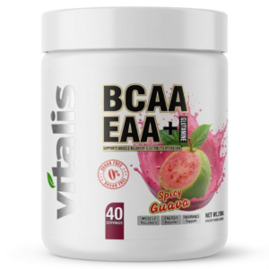 Vitalis BCAA + EAA + Glutamine – Spicy Guava | Sugar Free | 40 Servings | 350g